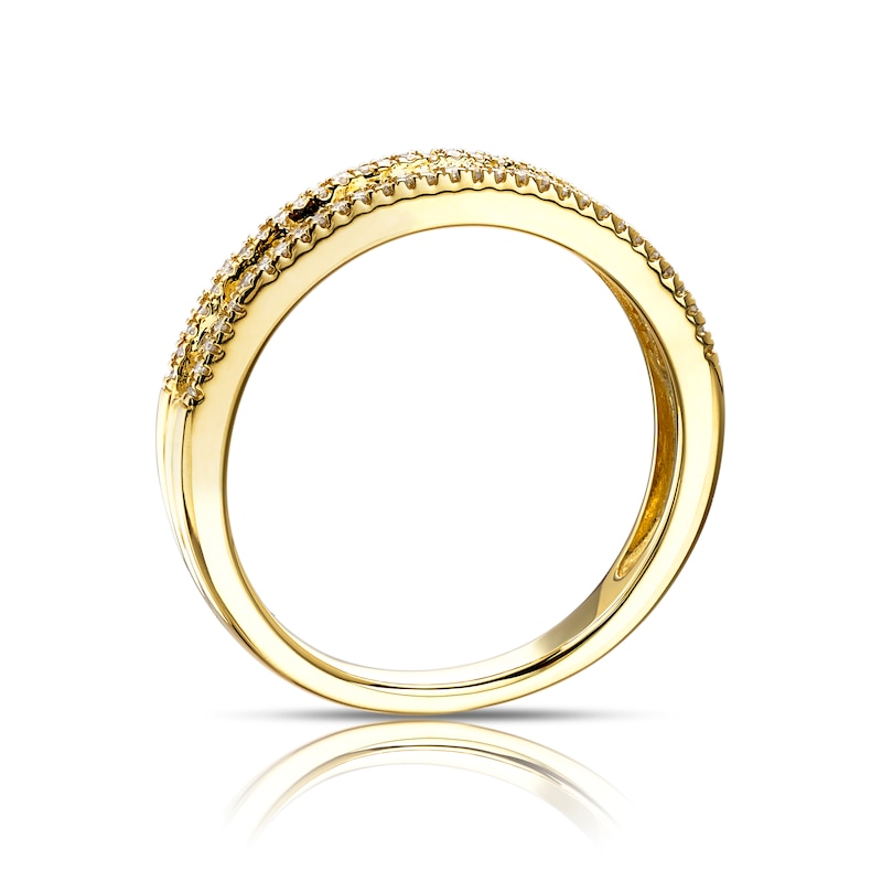 Main Image 3 of 9ct Yellow Gold 0.33ct Total Diamond Eternity Ring