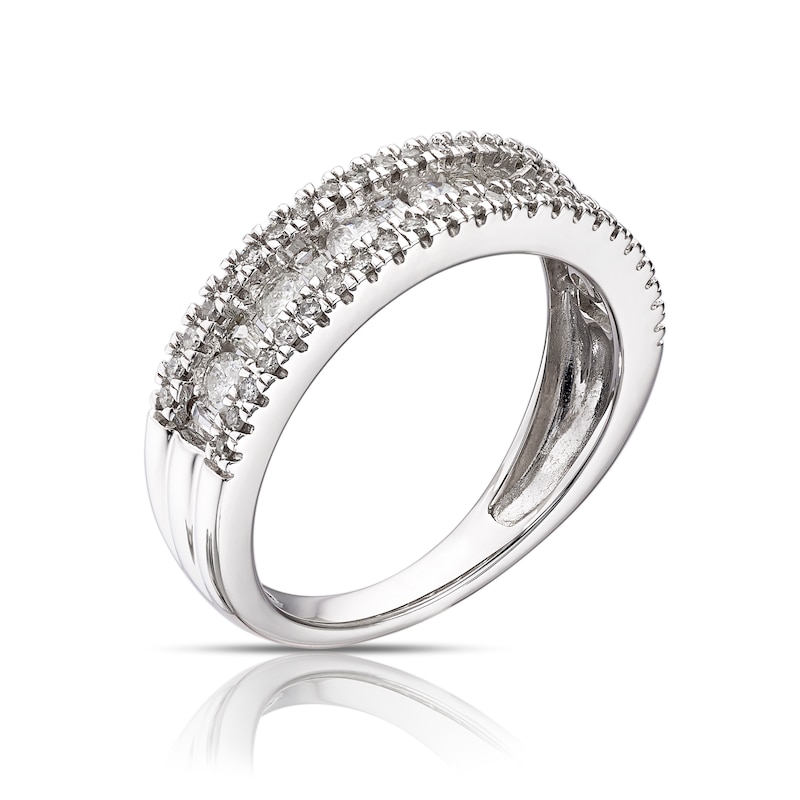 Main Image 2 of 9ct White Gold 0.66ct Total Diamond Eternity Ring