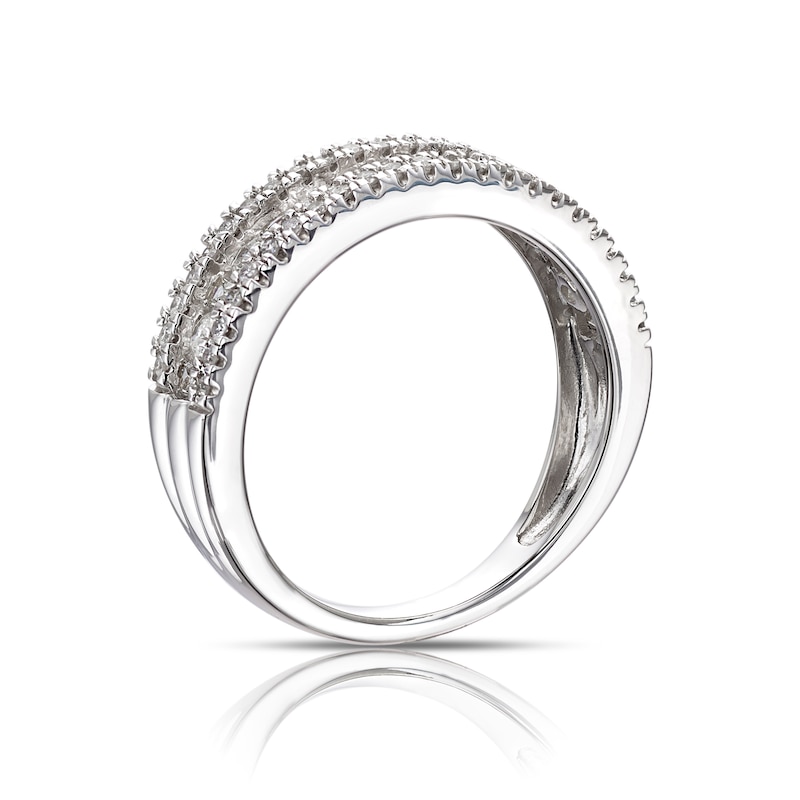Main Image 3 of 9ct White Gold 0.66ct Total Diamond Eternity Ring