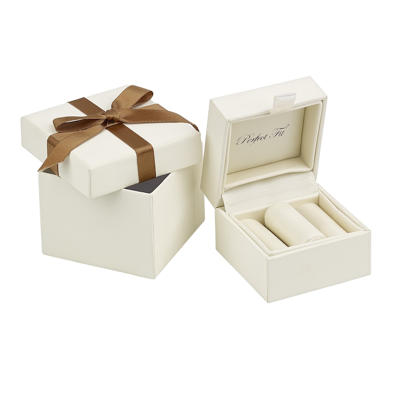 Main Image 4 of Perfect Fit 9ct White Gold 0.66ct Diamond Cushion Bridal Set