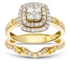 Perfect Fit 9ct Yellow Gold 0.66ct Total Diamond Bridal Set