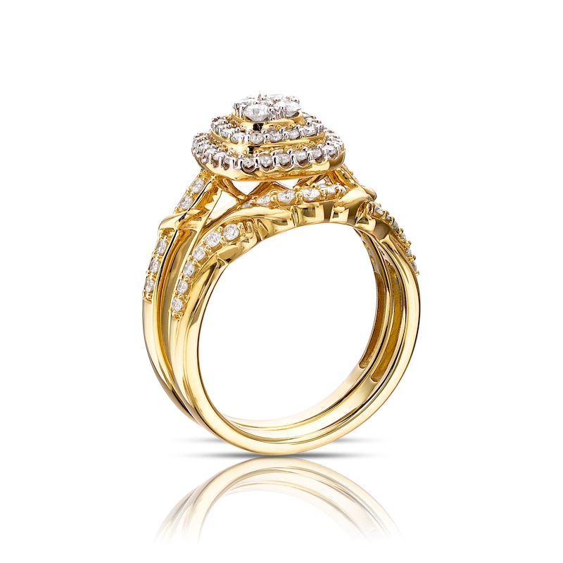 Main Image 3 of Perfect Fit 9ct Yellow Gold 0.66ct Total Diamond Bridal Set