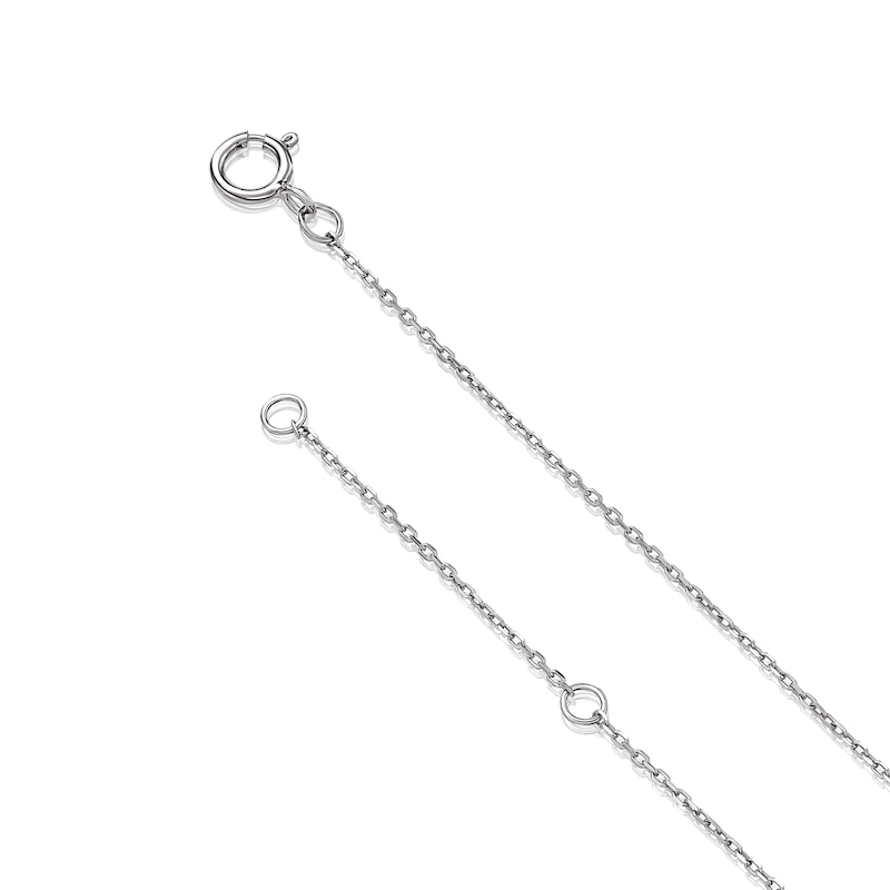 Main Image 3 of 9ct White Gold 0.35ct Cluster Pendant
