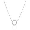 Thumbnail Image 1 of Sterling Silver 0.10ct Diamond Total Circle Pendant