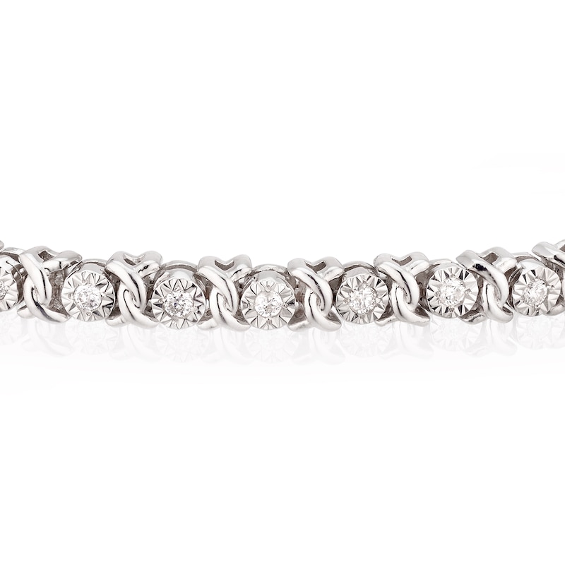 Main Image 2 of Kiss Sterling Silver 0.50ct Total Diamond Bracelet