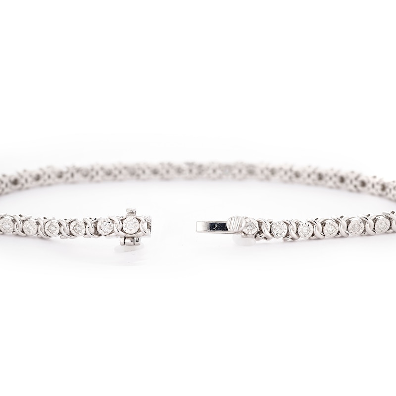 Main Image 3 of Kiss Sterling Silver 0.50ct Total Diamond Bracelet