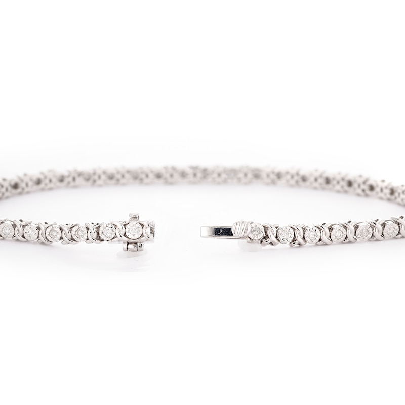 Kiss Sterling Silver 0.50ct Total Diamond Bracelet