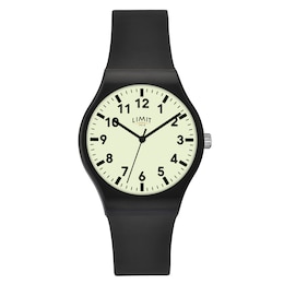 Limit Men's Black Silicone Strap Watch