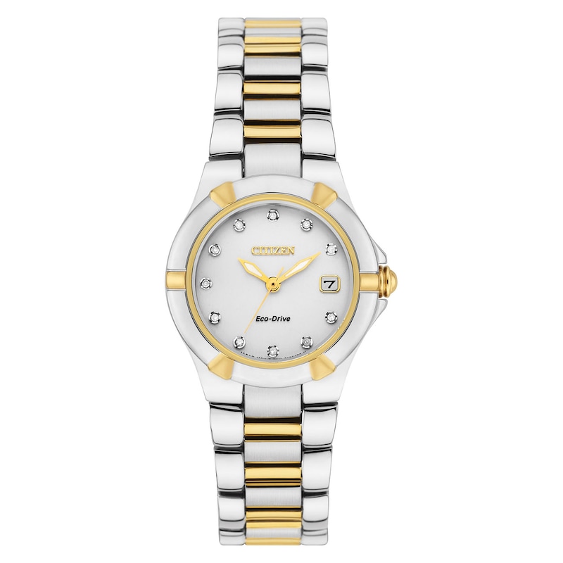 Main Image 1 of Citizen Ladies' Eco-Drive Diamond Dot Stainless Steel Bracelet Watch