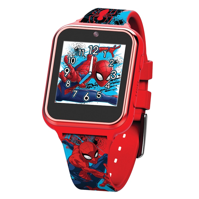 Main Image 2 of Disney Spiderman Interactive Red Silicone Strap Smartwatch