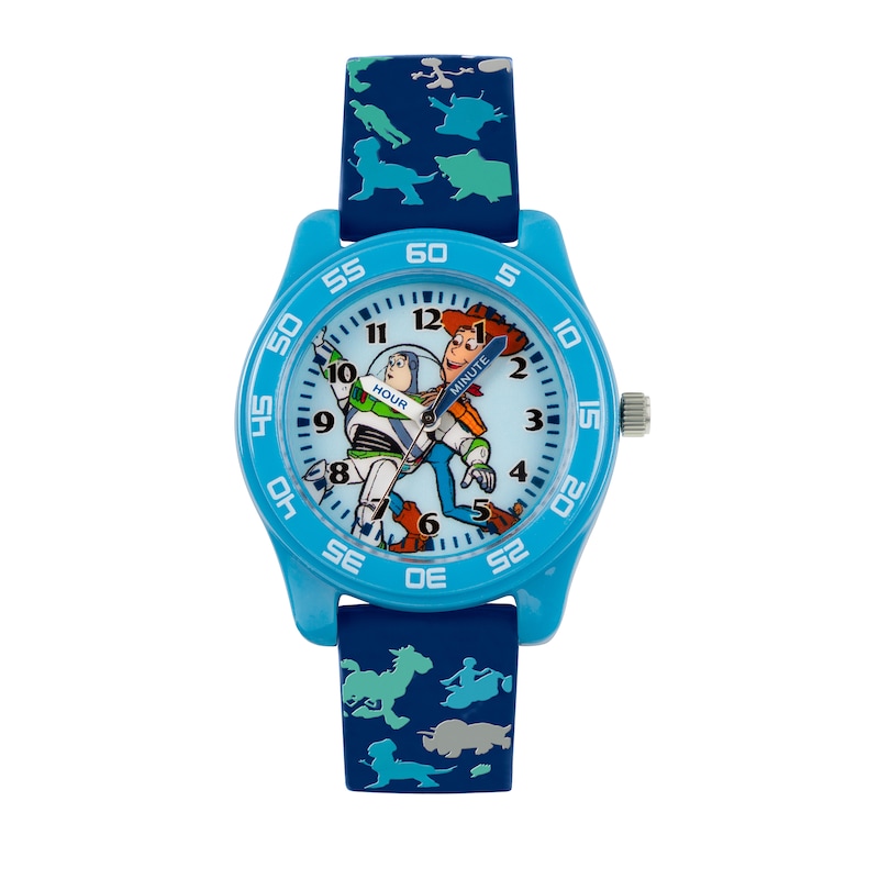 Main Image 1 of Disney Toy Story 4 Blue Patterned Strap Time Teacher Watch