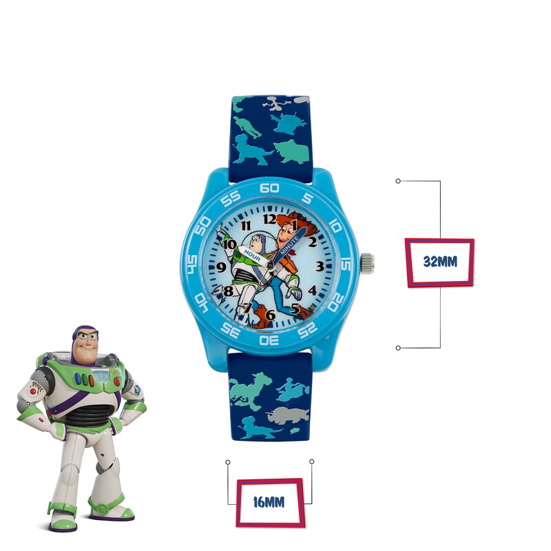 Main Image 4 of Disney Toy Story 4 Blue Patterned Strap Time Teacher Watch