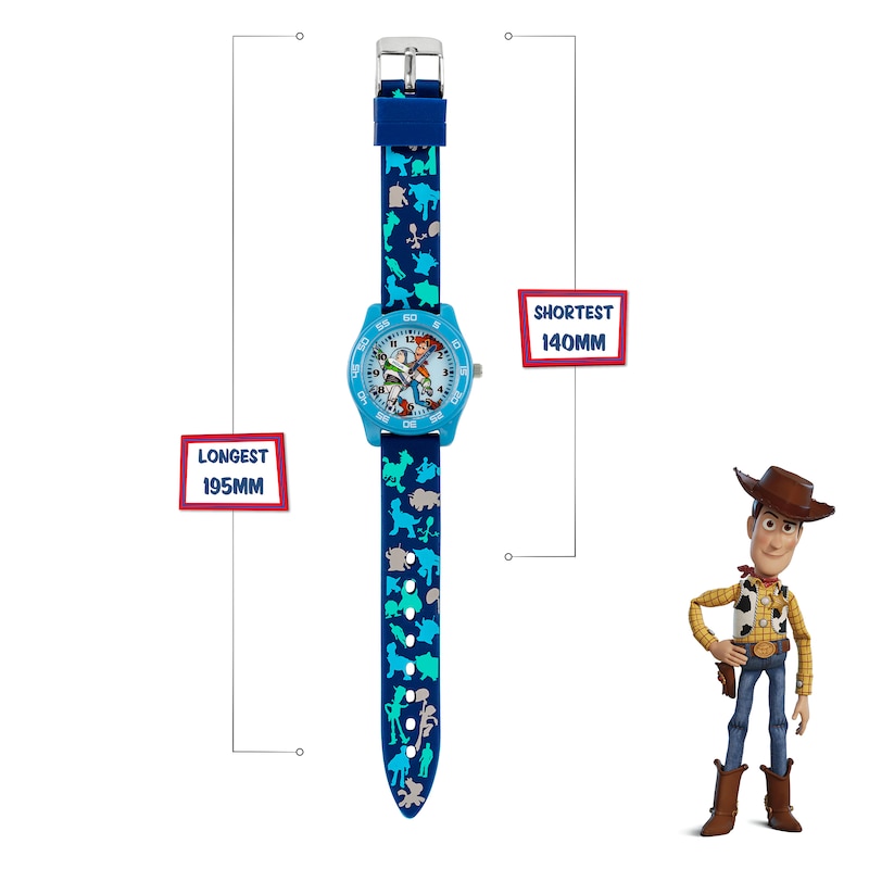 Disney Toy Story 4 Blue Patterned Strap Time Teacher Watch