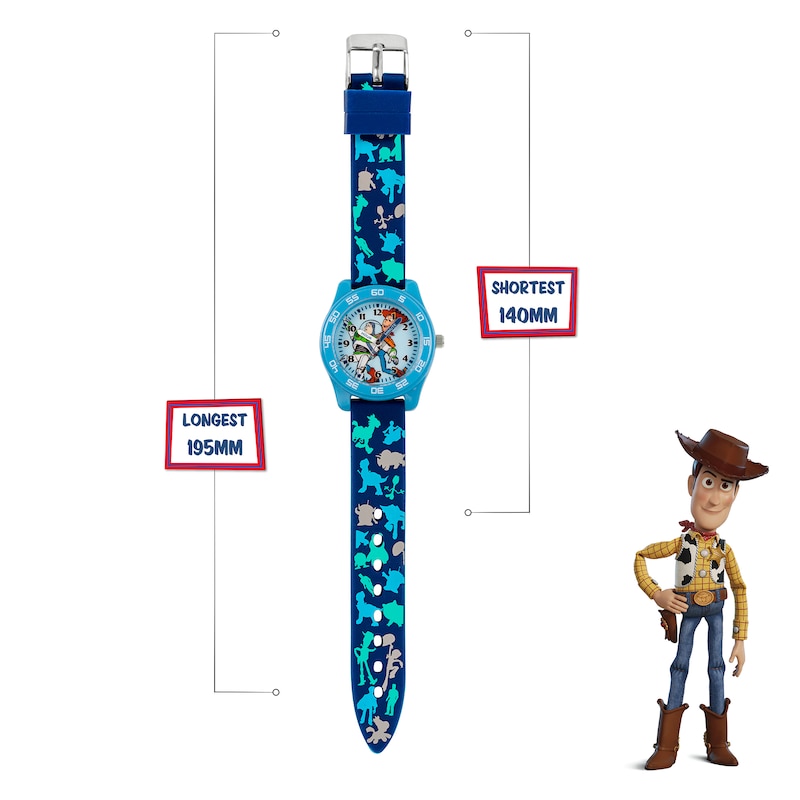 Main Image 5 of Disney Toy Story 4 Blue Patterned Strap Time Teacher Watch
