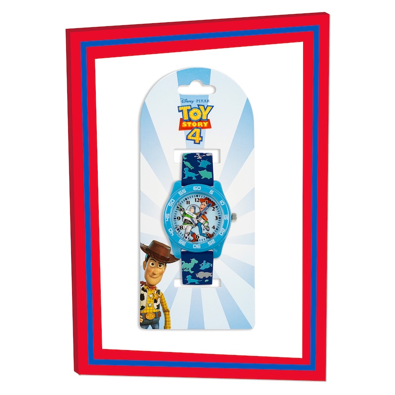 Main Image 6 of Disney Toy Story 4 Blue Patterned Strap Time Teacher Watch