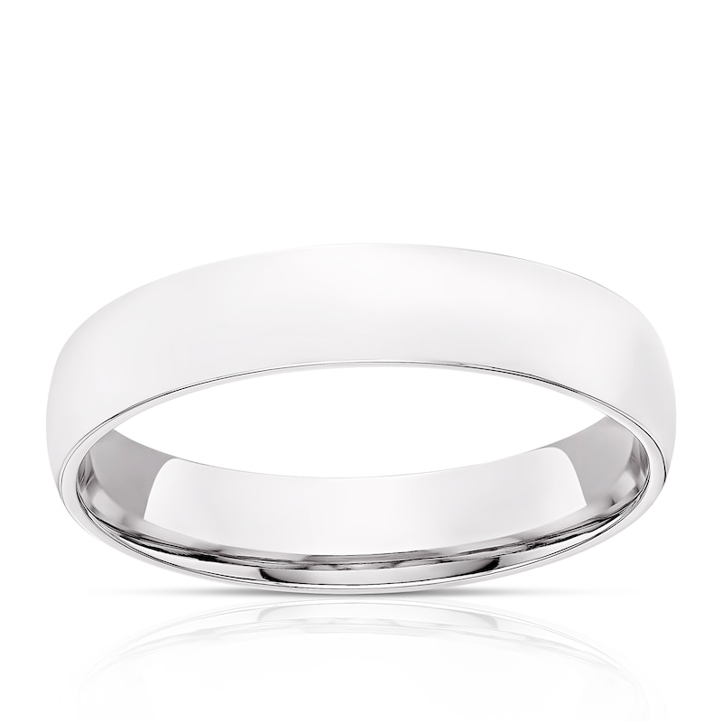 Main Image 1 of Platinum 4mm Extra Heavy Court Ring