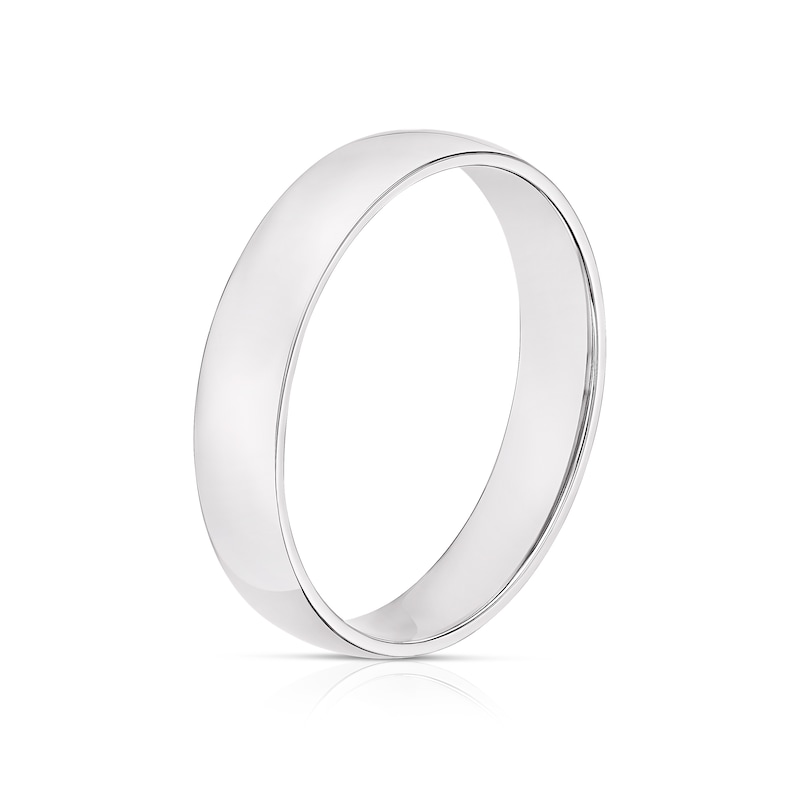 Main Image 2 of Platinum 4mm Extra Heavy Court Ring