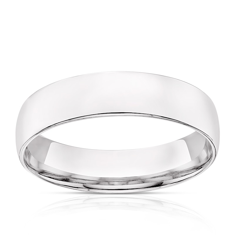 Main Image 1 of Platinum 5mm Extra Heavy Court Ring