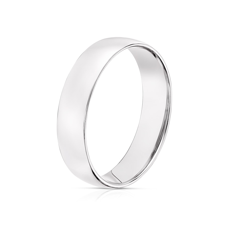 Main Image 2 of Platinum 5mm Extra Heavy Court Ring