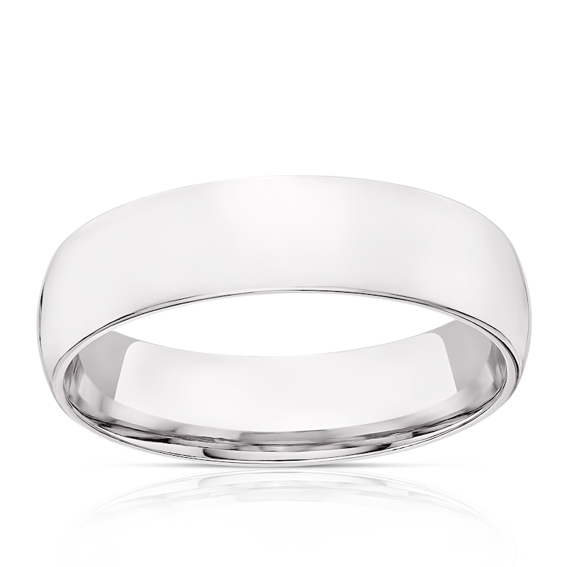 Main Image 1 of Platinum 6mm Extra Heavy Court Ring