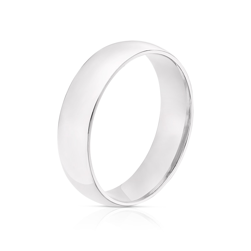 Main Image 2 of Platinum 6mm Extra Heavy Court Ring