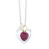 Thumbnail Image 0 of Sterling Silver & 9ct Yellow Gold Ruby Heart Pendant