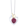 Thumbnail Image 1 of Sterling Silver & 9ct Yellow Gold Ruby Heart Pendant