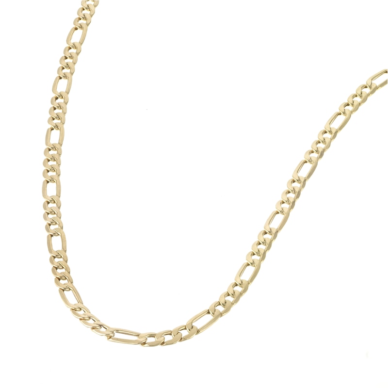 Main Image 1 of 9ct Yellow Gold 24" Figaro Chain