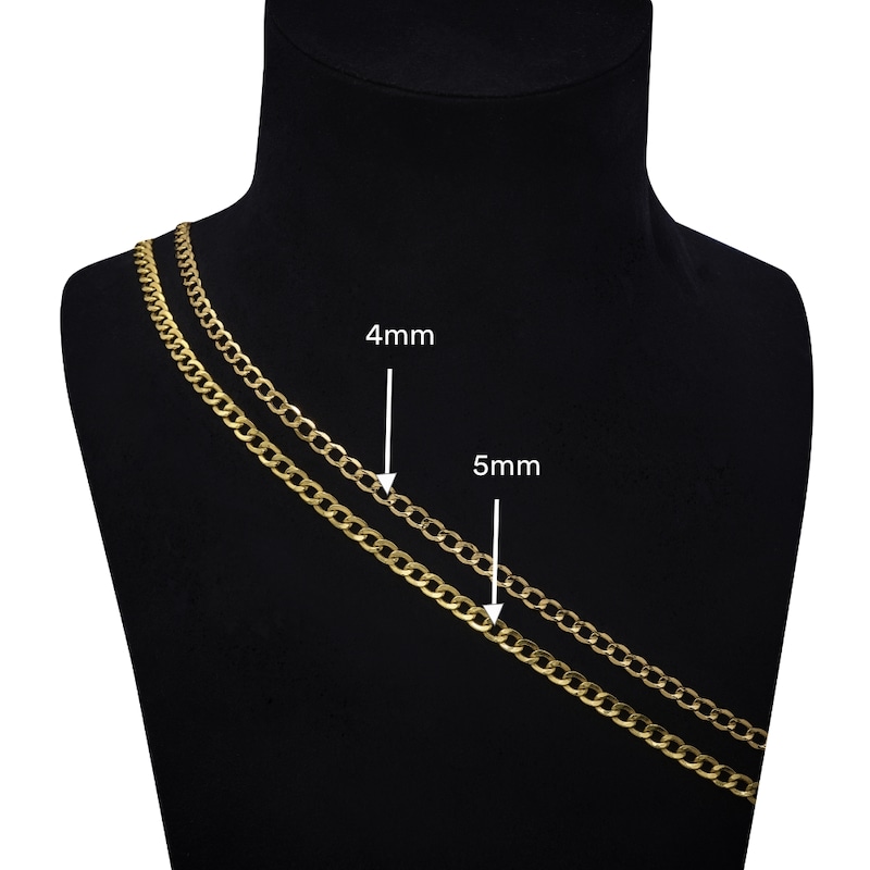 Main Image 2 of 9ct Yellow Gold 24" Figaro Chain