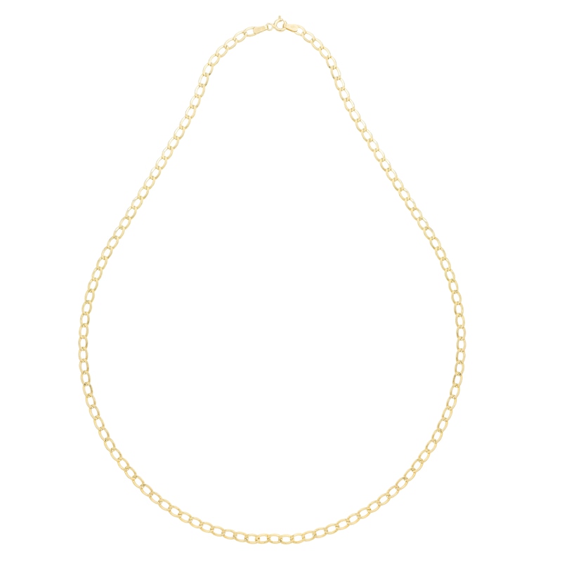 9ct Yellow Gold 18 Inch Curb Chain | H.Samuel