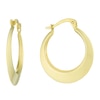 Thumbnail Image 1 of Together Silver & 9ct Bonded Gold Round Creole Earrings