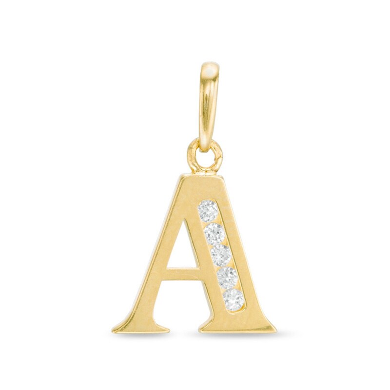 Main Image 1 of 9ct Yellow Gold Initial A Charm