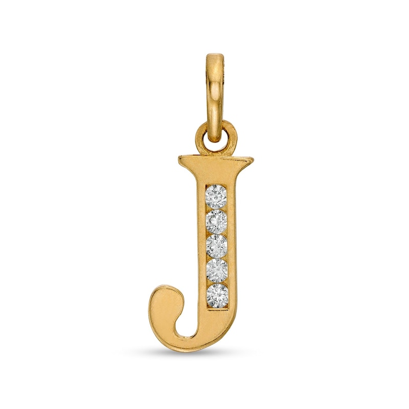 Main Image 1 of 9ct Yellow Gold Initial J Charm