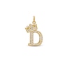 Thumbnail Image 0 of 9ct Yellow Gold & Cubic Zirconia Crown Initial D Charm