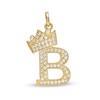 Thumbnail Image 0 of 9ct Yellow Gold & Cubic Zirconia Crown 'B' Initial Charm