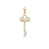 Thumbnail Image 1 of 9ct Yellow Gold & Cubic Zirconia Fancy Key Charm