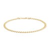 Thumbnail Image 1 of 9ct Yellow Gold Pavé Curb Chain Anklet