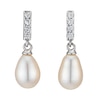 Thumbnail Image 0 of Silver CZ Cultured Freshwater Pearl Earrings