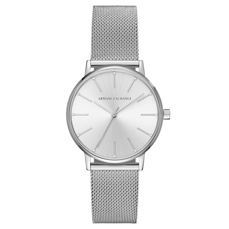 Armani Exchange Ladies' Stainless Steel Mesh Bracelet Watch