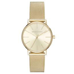 Armani Exchange Ladies' Gold Plated Steel Bracelet Watch