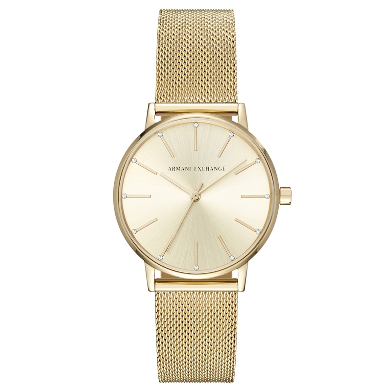 Armani Exchange Ladies' Gold Plated Steel Bracelet Watch