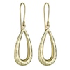 Thumbnail Image 1 of 9ct Yellow Gold Diamond Cut Drop Earrings