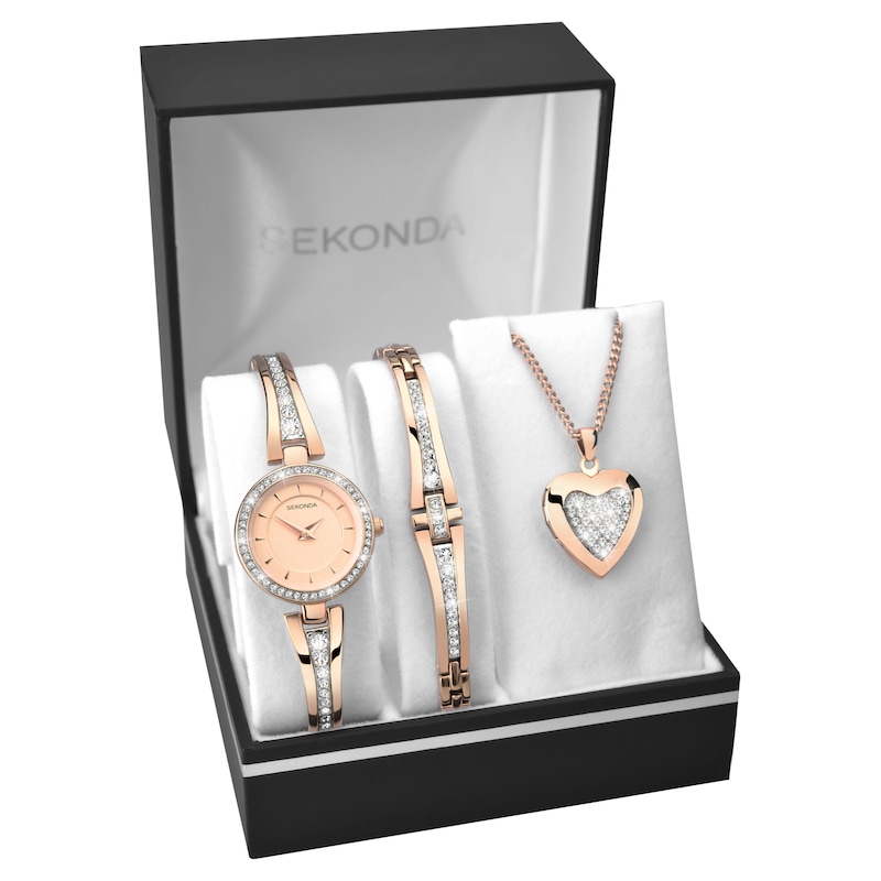 Main Image 4 of Sekonda Secret Rose Gold Tone Jewellery& Watch Set