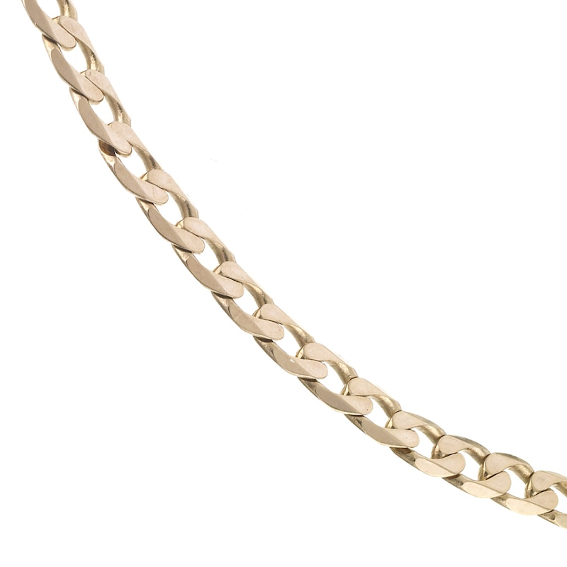 Main Image 1 of 9ct Yellow Gold Solid 22" Curb Chain