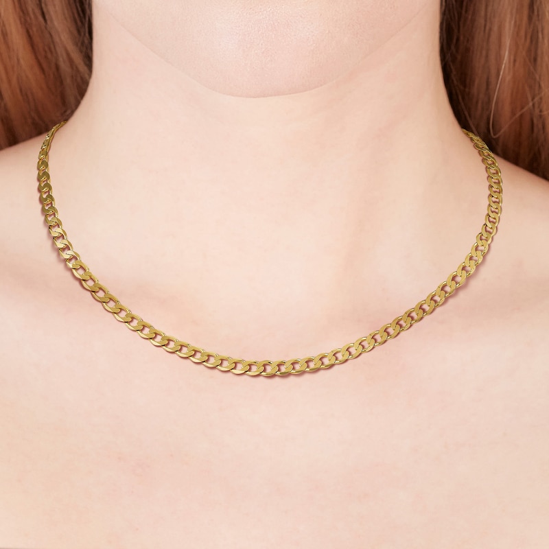 9ct Yellow Solid Gold 22 Inch Curb Chain