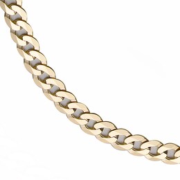 9ct Yellow Gold Solid 20" Flat Curb Chain