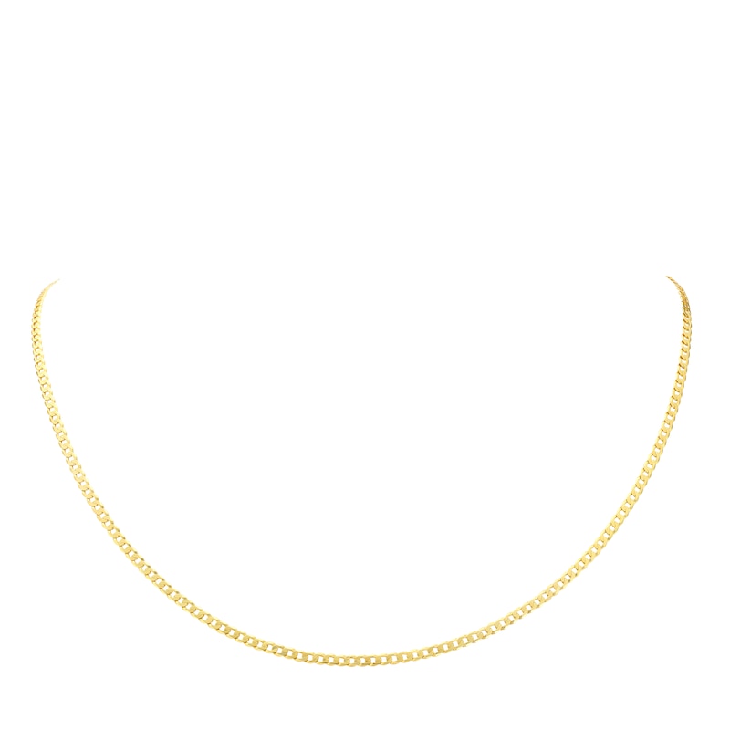Main Image 4 of 9ct Yellow Gold 20" Curb Chain