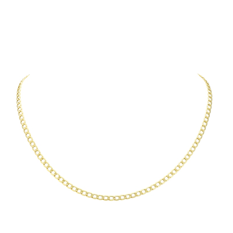 Main Image 3 of 9ct Yellow Gold 20" Curb Chain