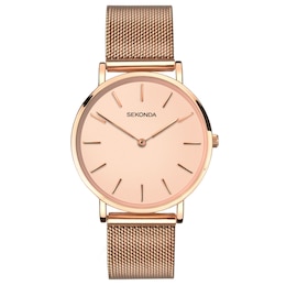 Sekonda Freya Ladies' Rose Gold Mesh Bracelet Watch