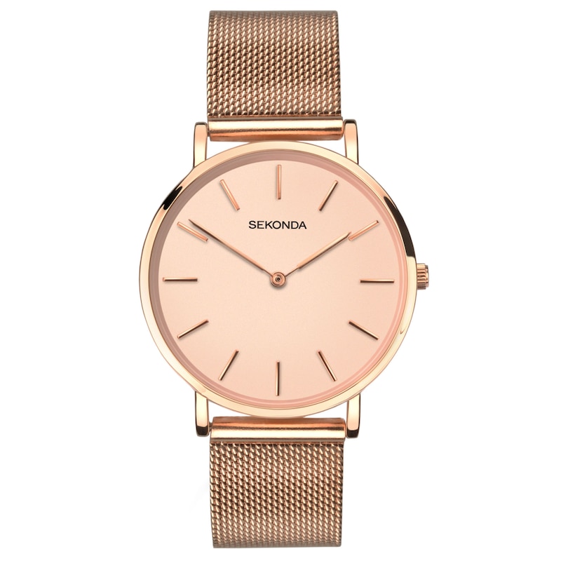 Sekonda Freya Ladies' Rose Gold Mesh Bracelet Watch